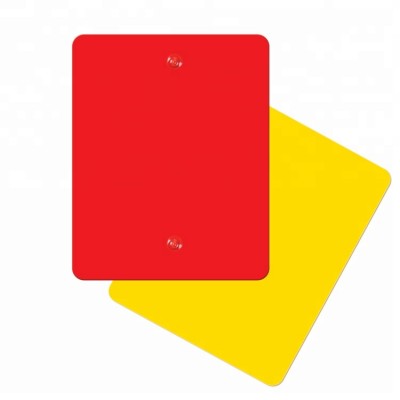 red and yellow PVC referee Advanced card set ,soccer game